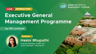 Executive General Management Programme by IIM Lucknow  Webinar [upl. by Rednas782]