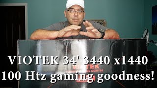 Viotek 34quot Ultrawide 100htz monitor unboxing [upl. by Rhea]