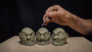 I sculpted Spirited Away heads in clay [upl. by Perce314]