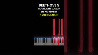 Beethoven  Moonlight Sonata 3rd Movement  NOOB VS EXPERT [upl. by Ddet]