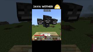 Minecraft Java wither🤧 VS Bedrock wither ☠️ witherboss shorts [upl. by Blight]