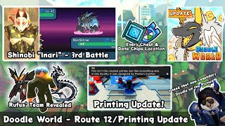 Doodle World  Route 12The Printing Update amp Battling Shinobi quotInariquot  Roblox  GalaxyYuroPlayz [upl. by Yellek949]