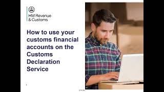 How to use your customs financial accounts on the Customs Declaration Service [upl. by Orenid829]