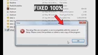 How to fix setup files are corrupted or incompatible with version of setup obtain a new copy [upl. by Tirreg444]