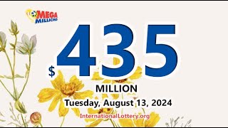 Result of Mega Millions on August 09 2024  Jackpot rises to 435000000 [upl. by Ygief18]