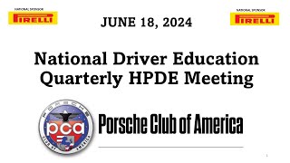 PCA HPDE Quarterly Leadership Webinar  June 19 2024 [upl. by Vial]