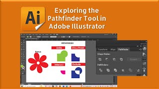 Exploring the Pathfinder Tool in Adobe Illustrator  TechTricksGh [upl. by Atekahs673]