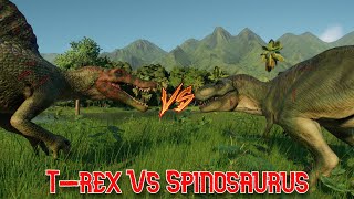 Trex Vs Spinosaurus  Episode 1 Season 4  Dinosaur Fights  Jurassic World Evolution 2 [upl. by Taam]