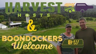 BOONDOCKING with HARVEST HOST and BOONDOCKERS WELCOME [upl. by Ahcire]