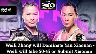 ufc 300 zhang weili vs yan xiaonan  weili will dominate the fight or even finish xiaonan [upl. by Christi]