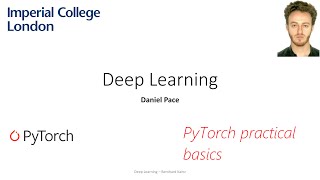 CW0 Imperials Deep learning course Introduction to PyTorch The Basics [upl. by Dihgirb]