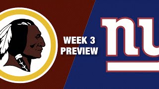 Redskins vs Giants Preview Week 3  Thursday Night Football [upl. by Emelin824]