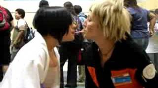 NarutoSasuke Yaoi at FANeXpo 2008  The Pocky Kiss [upl. by Alyce]