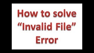 How to Fix Invalid File Name Error In Programs [upl. by Fleeman151]