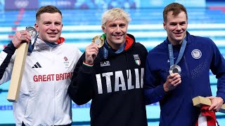 Swimmer Nic Fink of Team USA Wins Silver in the Tough 100Metre Breaststroke Competition at the [upl. by Watts]