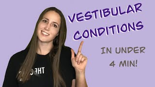 Vestibular Conditions NOT BPPV [upl. by Camarata]