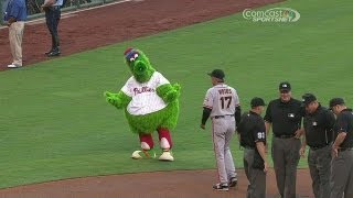 Phanatic urges umps to start game [upl. by Acirrehs]