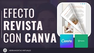 Como hacer el efecto revista en CANVA  Efecto pasar páginas [upl. by Thibault]