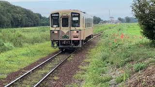 ひたち那珂海浜鉄道キハ37100形中根駅入線 [upl. by Ameerak696]