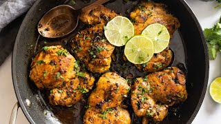 Cilantro Lime Chicken Thighs  30Minute Dinner Recipe [upl. by Shani]