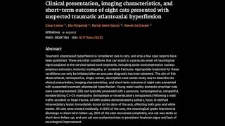 Eight cats presented with suspected traumatic atlantoaxial hyperflexion [upl. by Guevara]