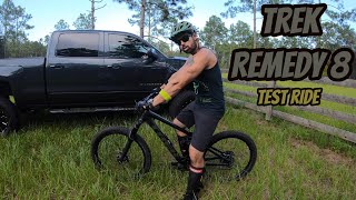 Trek REMEDY 8 MOUNTAIN BIKE Test Ride amp Review of my NEW MTB 275  Mountain Bike Trail Riding Tips [upl. by Becca464]