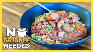 Red Beans and Rice Recipe with Smoked Sausage  My FAVORITE Meal  NO Griddle Needed [upl. by Annwahsal750]