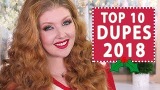 Top 10 Drugstore DUPES of 2018 [upl. by Ainola251]