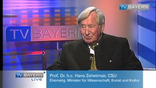 Das Landespolitische Gespräch mit Hans Zehetmair CSU Teil 1 [upl. by Noizneb]