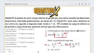 MackenzieSP O módulo do vetor campo elétrico E gerado por uma  Questões de Física  Quantum X [upl. by Nehttam775]