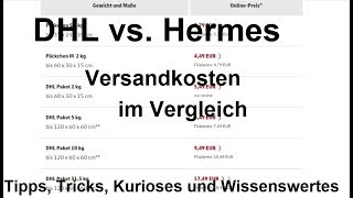 DHL Post und Hermes Preise 2020 was hat sich geändert Paket Versandkosten Preis Vergleich [upl. by Alyahs861]