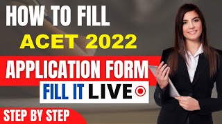 ACET 2022 Application Form Released  How To Fill ACET 2022 Application Form [upl. by Queston]