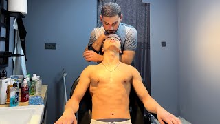 ASMR Body Massage and Skin Care for a Client with a Beautiful Body [upl. by Amatruda]