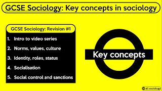 GCSE Sociology Revision from allsociology  Key concepts in Sociology Episode 1 [upl. by Ezalb638]