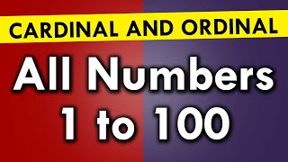 Cardinal and Ordinal Numbers in English [upl. by Ardnaxela]