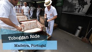 Bonus Video  Full Toboggan Ride in Funchal Madeira Island Portugal [upl. by Sirenay]