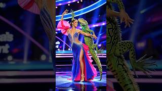 The Woman Performs a Fusion with a Giant Lizard on AGT agt americagottalent magic [upl. by Nohsyt]