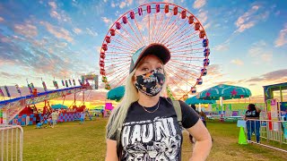 Thrill Rides Funhouse Mazes Carnival Food in Orlando  Central Florida Fair 2021 TOUR [upl. by Elehcar282]