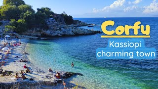 Kassiopi  charming town of Corfu Greece 4K Walk tour [upl. by Henka764]