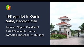 168 sqm lot in Oasis Subd Bacolod City [upl. by Inverson939]