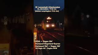 DortmundSiegerlandExpress  RE34 n Siegen Hbf LA Di 05112024  1732 Uhr 1722 Uhr [upl. by Hudgens307]