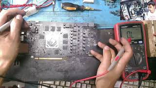 SAPPHIRE NITRO Radeon RX 580 8GB GDDR5  No Display Fan Spin Shorted Mosfet on Ext PSUSOLVED [upl. by Bilac]