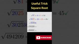 Useful Maths Trick  Maths Square Root Trick  doubtpucho [upl. by Patt]