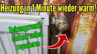 Heizungsventil reparieren in 1 Minuten kalte Heizung wieder warm [upl. by Ruttger462]