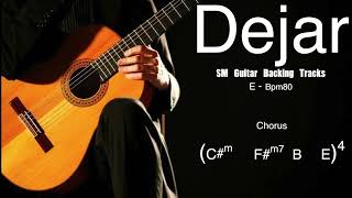 Dejar  Flamenco Backing Track in E With Chords [upl. by Pappano4]