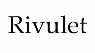 How to Pronounce Rivulet [upl. by Martijn]