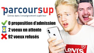 RÉACTION RÉSULTAT PARCOURSUP en DIRECT  😂 [upl. by Silloc973]