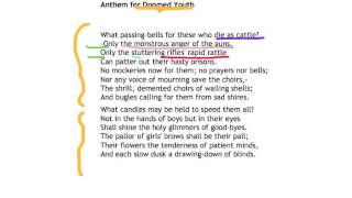 Anthem for Doomed Youth Analysis  Wilfred Owen [upl. by Fugazy]