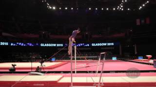 TAN ING Yueh MAS  2015 Artistic Worlds  Qualifications Uneven Bars [upl. by Jedd]