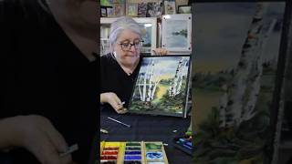 Add Depth to Your Watercolor Birch Trees shorts PaintingTips [upl. by Hal]